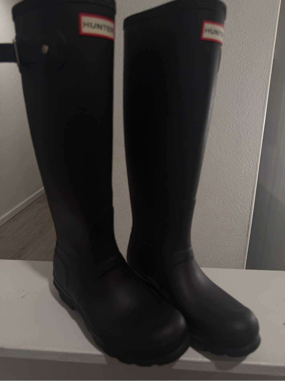 Hunter Tall Matte Black Women's Rain Boots
